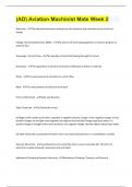 &lpar;AD&rpar; Aviation Machinist Mate Week 2&vert; Questions with 100&percnt; Correct Answers &vert; Verified