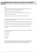 RN PHARMACOLOGY RETAKE EXAM Questions and Answers