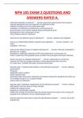NPN 105 EXAM 2 QUESTIONS AND  ANSWERS RATED A &period;