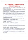 NPN 105 EXAM 3 QUESTIONS AND  ANSWERS RATED A&period;