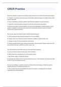 CRCR Practice exam 2023 with 100&percnt; correct answers