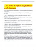 Test Bank Chapter 6 Questions and Answers 