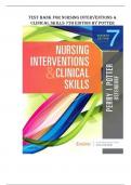NURSING INTERVENTIONS & CLINICAL SKILLS 7TH ED BY POTTER TEST BANK - QUESTIONS & ANSWERS WITH RATIONALS (ALL CHAPTERS) LATEST