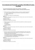 Complete Test Bank Governmental and Nonprofit Accounting 11th Edition Freeman  Questions & Answers with rationales &lpar;Chapter 1-20&rpar;