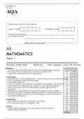 AQA AS MATHEMATICS Paper 1 MAY 2023 OFFICIAL QUESTION PAPER