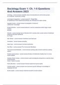Sociology Exam 1&colon; Ch&period; 1-5 Questions And Answers 2023