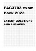 FAC3703 exam Pack 2023 LATEST QUESTIONS AND ANSWERS 