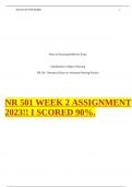 NR 501 WEEK 2 ASSIGNMENT 2023!! I SCORED 90%.