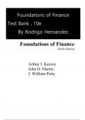 Foundations of Finance, 10e Arthur Keown, John Martin, William Petty (Test Bank)