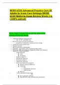 NURS 6550 Advanced Practice Care Of Adults In Acute Care Settings INURS 6550 Midterm Exam Review Week 1-6 (100% solved)