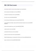 RN 120 final exam 2023 with 100&percnt; correct answers