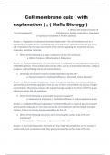 Exam (elaborations) MCAT prep , cell membrane quiz 30