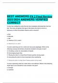 BEST ANSWERS PN 2 Final Review 2023/2024 ANSWERS VERIFIED  CORRECT