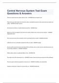 Central Nervous System Test Exam Questions & Answers