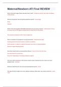 Maternal&sol;Newborn ATI Final REVIEW&period; a masterpiece to the basics to finguretips&period; Graded A