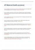 ATI Maternal Health proctored&period; eight pages with accurate answers&period; Graded A&plus;