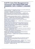 FedVTE Cyber Risk Management for Technicians 2023 QUESTIONS AND ANSWERS &lpar;100&percnt; CORRECT&rpar; GRADED A