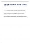 Joint Staff Operations Security &lpar;OPSEC&rpar; Post Test