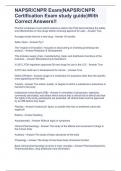 NAPSR&sol;CNPR Exam&lpar;NAPSR&sol;CNPR Certification Exam study guide&rpar;With Correct Answers&excl;&excl;