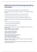 WGU Educational Psychology Questions & Answers 