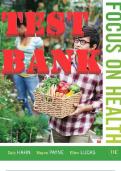 TEST BANK for Focus on Health&period;11th Edition&comma; by Dale Hahn&comma; Wayne Payne & Ellen Lucas&period; All Chapters 1-17&period;