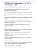 NRCMA certification exam with 100&percnt; correct answers&excl;&excl;