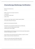 Chemotherapy Biotherapy Certification exam 2023 with 100&percnt; correct answers