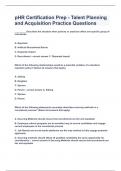 pHR Certification Prep - Talent Planning and Acquisition Practice Questions&vert;2023 LATEST UPDATE&vert;GUARANTEED SUCCESS
