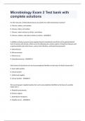 Microbiology Exam 2 Test bank with complete solutions