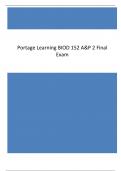 2022 PORTAGE LEARNING BIOD 152 A&P 2 Final Exams, MODULE 1 - 7 EXAMS 2022 & LAB EXAM 1 - 8