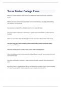 Texas Barber College Exam 2023 with 100&percnt; correct answers