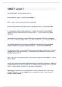 NICET Level I&vert;2023 LATEST UPDATE&vert;WITH 100&percnt; COMPLETE SOLUTIONS&vert;ALREADY GRADED A
