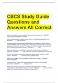 CBCS Study Guide Questions and Answers All Correct 