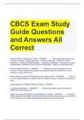 CBCS Exam Study Guide Questions and Answers All Correct 