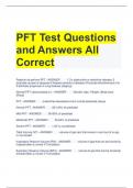 PFT Test Questions and Answers All Correct 
