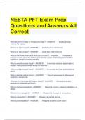 NESTA PFT Exam Prep Questions and Answers All Correct 