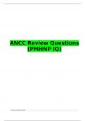 ANCC Review Questions  (PMHNP IQ)