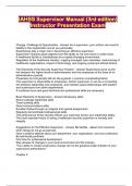 IAHSS Supervisor Manual &lpar;3rd edition&rpar; Instructor Presentation Exam