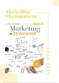 Samenvatting Marketing Management  (HW Ugent) - 13/20!!