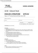 EDEXCEL Style GCSE English Literature - Paper 2 - MODEL ANSWERS ,MARK SCHEME, QUESTION PAPER COMBINED PACKAGE DEAL A+ GRADED