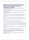 (Questions with elaborated answers)  Medical Terminology Volume 12  Respiratory System