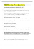 PTCB Practice Exam Questions  &vert; Question With 100&percnt; Correct Answers &vert; Verified