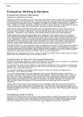 Evaluative Writing & Reviews Evaluative Essays &lpar;Reviews&rpar;