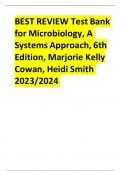 BEST REVIEW Test Bank for Microbiology, A Systems Approach, 6th Edition, Marjorie Kelly Cowan, Heidi Smith 2023/2024 