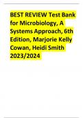 BEST REVIEW Test Bank for Microbiology&comma; A Systems Approach&comma; 6th Edition&comma; Marjorie Kelly Cowan&comma; Heidi Smith 2023&sol;2024 