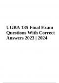 UGBA 135 (Personal Financial Management) Assignment 5 Part 2 Questions with Corret and Verified Answers 2023/2024 | UGBA 135: Assignment 1 Part 1, UGBA 135 FINAL EXAM PRACTICE QUESTIONS WITH ANSWERS, UGBA 135 Assignment 3 Part 1, UGBA 135 Assignment 3 Par