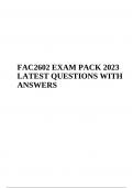 FAC2602 EXAM PACK 2023 LATEST QUESTIONS WITH ANSWERS