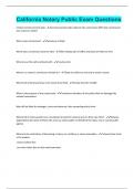 California Notary Practice Test&vert; Questions With 100&percnt; Correct Answers &vert; Verified