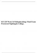 SCI 225 Week 16 Pathophysiology Final Exam Proctored-Nightingale College