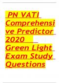 ATI PN VATI Comprehensive Predictor 2020 Green Light Exam Study Questions and answers